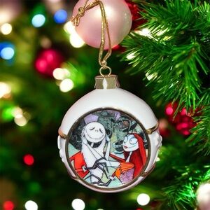 Disney's Nightmare Before Christmas " SUITED for LOVE" Jack & Sally Ornament